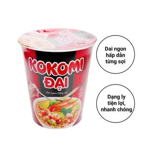    Thùng 24 ly   Mì Ly Kokomi Tôm Chua Cay 65gr MÀU ĐỎ 