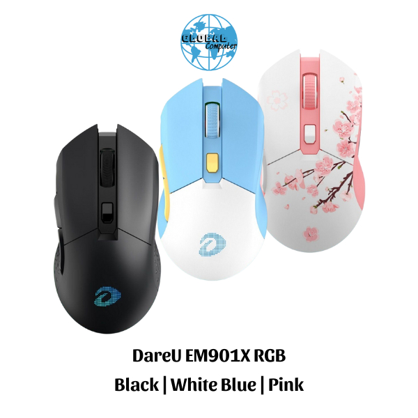 Chuột DareU EM901X RGB Superlight Wireless Black | White Blue | Pink