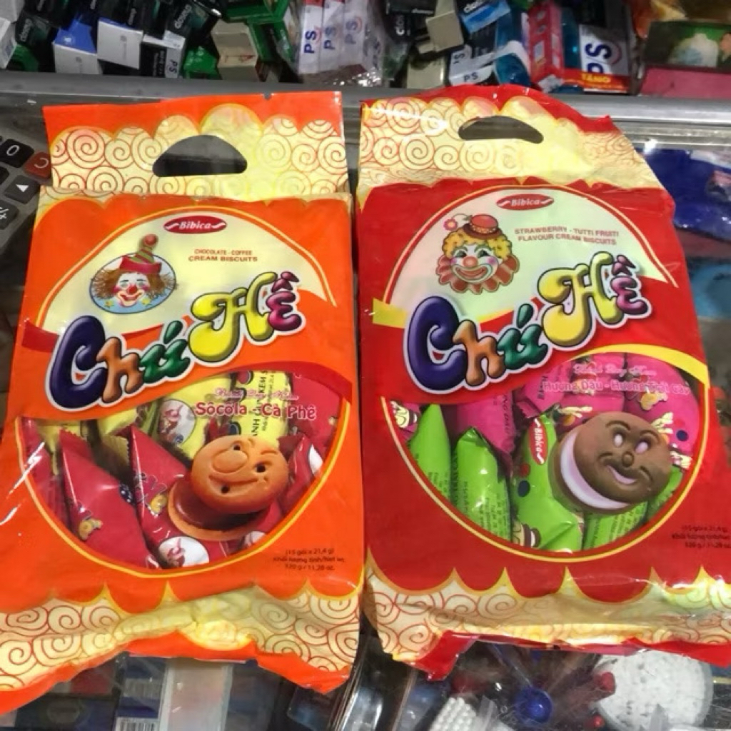 BÁNH QUY KẸP KEM CHÚ HỀ BIBICA 320G