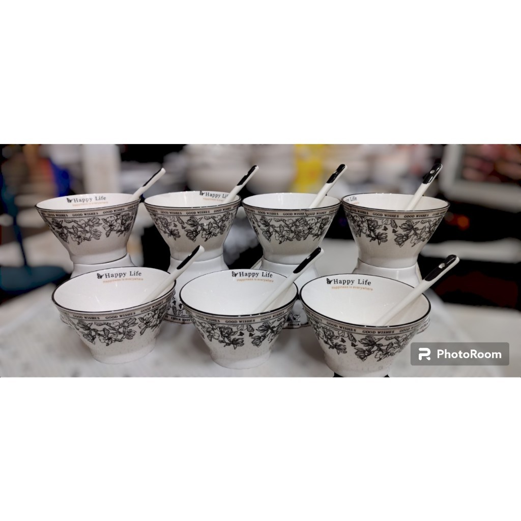 COMBO 2 Bát Ăn Cơm Bát Dễ Thương Cute Decor tặng kèm muỗng sứ