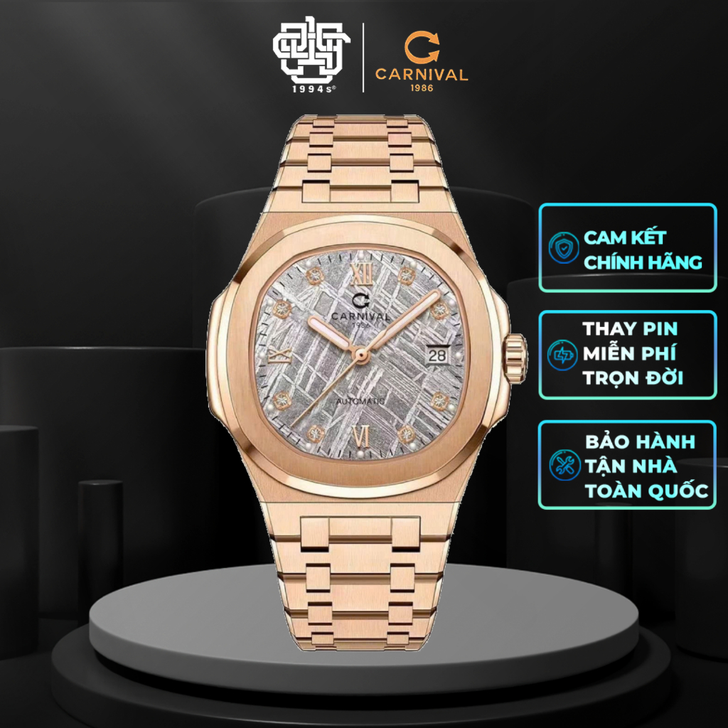 Đồng Hồ Nam CARNIVAL 8160G-VH-TT Automatic Hàng Chính Hãng