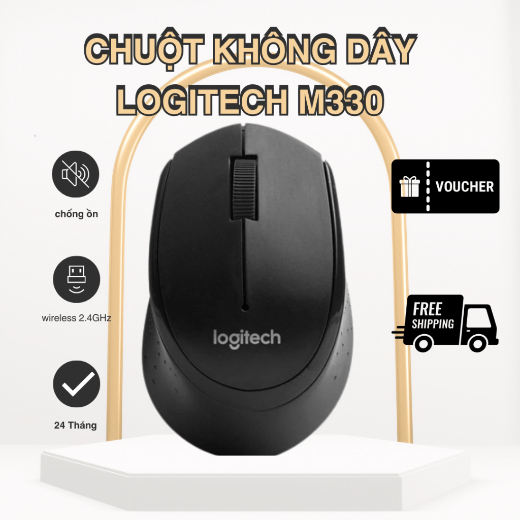 Chuột Không Dây Logitech M330 Silent Plus – Êm Tuyệt Đỉnh, Chuẩn Văn Phòng Cao Cấp