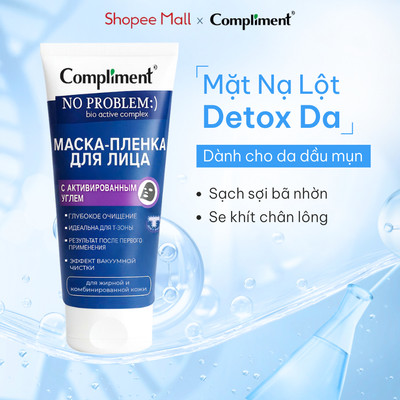 Mặt Nạ Lột Than Hoạt Tính Compliment Cho Da Dầu Mụn -  Sạch Sâu, Detox Da, Se Khít Lỗ Chân Lông 80ml