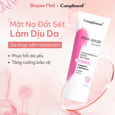 Mặt Nạ Đất Sét Compliment Pink Mask Sạch Nhờn Làm Dịu, Phục Hồi, Cấp Ẩm, Giảm Mẩn Đỏ 80ml