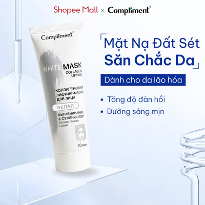 Mặt Nạ Đất Sét Compliment White Mask Sạch Thoáng, Săn Chắc, Tăng Đàn Hồi Cho Da Lão Hóa 80ml