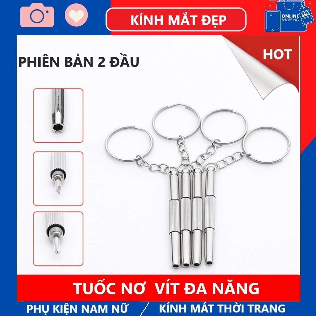 Tua vít sửa chữa kính mắt - Tô vít vặn ốc kính mắt đa chức năng 3in1 phụ kiện kính mắt tiện lợi