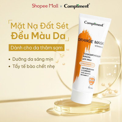 Mặt Nạ Đất Sét Compliment Orange Mask Sạch Mịn Làm Sáng Mờ Thâm Và Phục Hồi Da Xỉn Màu 80ml Cận Date