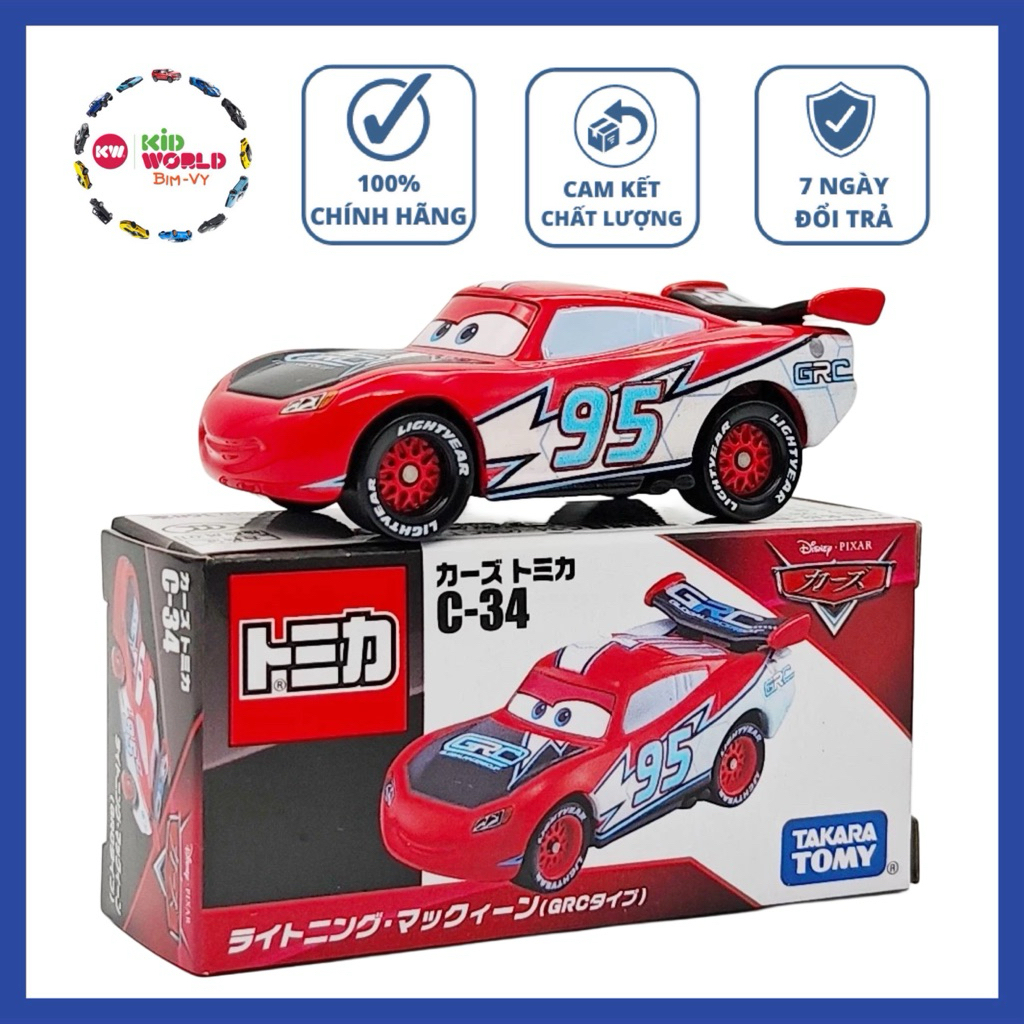 Xe mô hình Tomica Box Disney Pixar Cars-Lightning McQueen C-34.