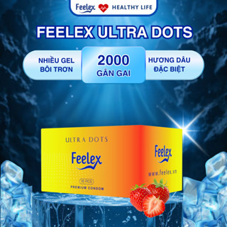  Bao cao su Feelex Ultra dots gân gai nhiều gel bôi trơn 