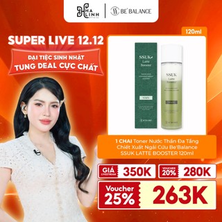   VÕ HÀ LINH X BE'BALANCE  Toner Nước Thần Be'Balance SSUK LATTE BOOSTER 120ml 