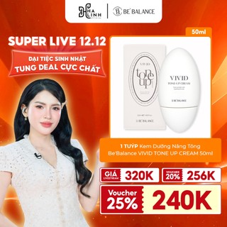   VÕ HÀ LINH X BE'BALANCE  Kem Dưỡng Nâng Tông Be'Balance VIVID TONE UP CREAM 50ml 