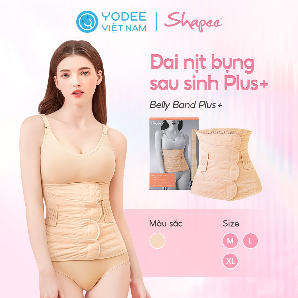 Shapee Đai nịt bụng sau sinh PLUS+ hỗ trợ lưng dưới, cải thiện tư thế, thon gọn vòng bụng, eo, giúp mẹ lấy lại vóc dáng