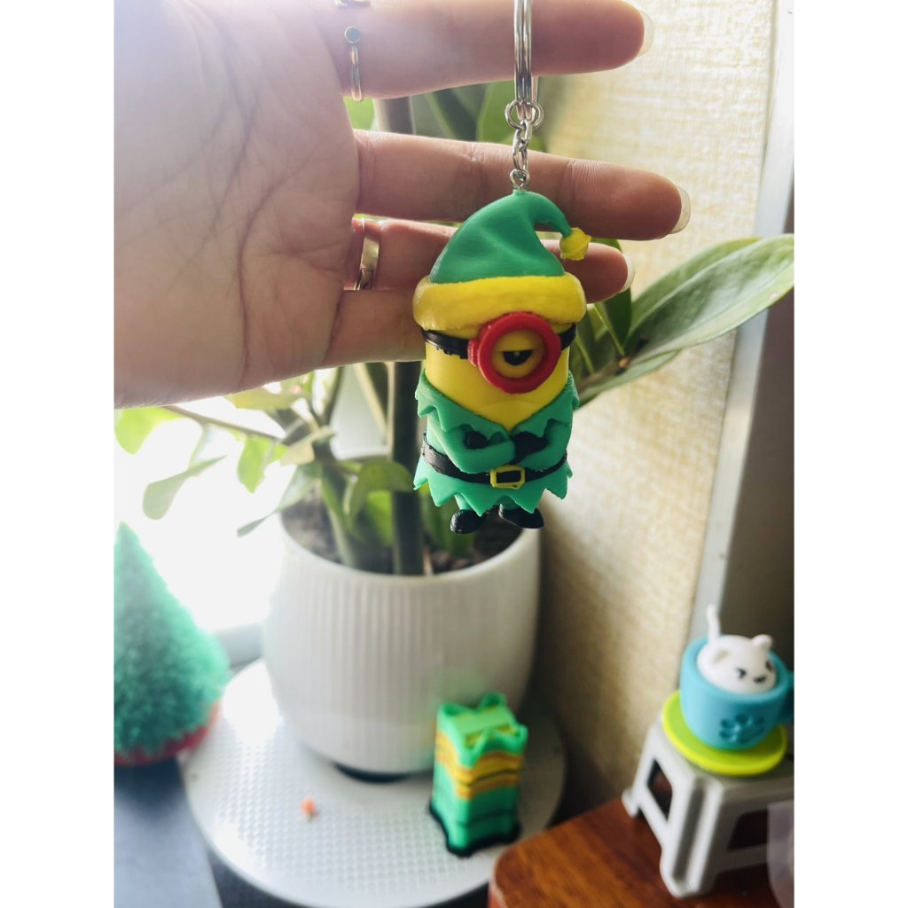 MINION cosplay yêu tinh giáng sinh- Christmas elf,móc khóa mang giáng sinh,noel đến bên bạn