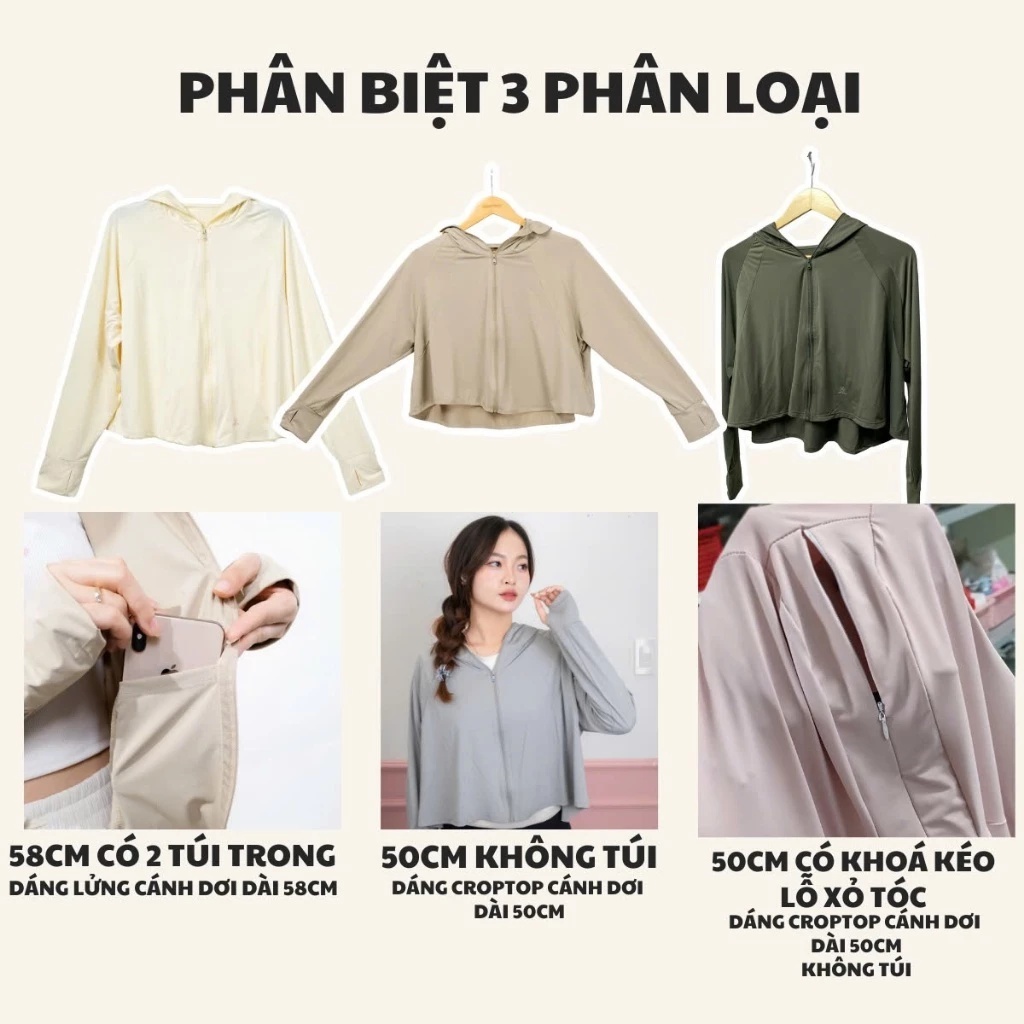 Áo chống nắng nữ croptop chống tia cực tím UPF 50+ chống tia UV chất lụa nhẹ mát lạnh rộng freesize 70kg form ngắn | BigBuy360 - bigbuy360.vn