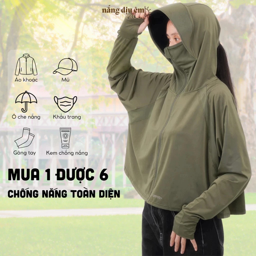 Áo chống nắng nữ croptop chống tia cực tím UPF 50+ chống tia UV chất lụa nhẹ mát lạnh rộng freesize 70kg form ngắn | BigBuy360 - bigbuy360.vn
