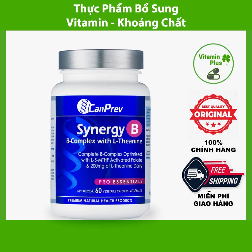 Thực Phẩm Bảo Vệ Sức Khoẻ CanPrev Synergy B Complex with L-Theanine (60 viên)