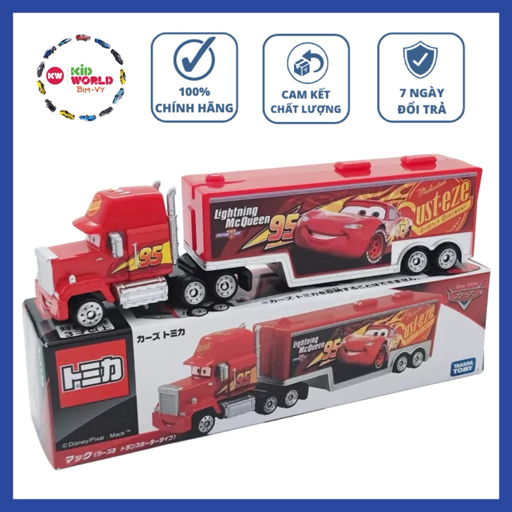 Xe mô hình Tomica Box Tải Disney Pixar McQueen Cars-Mack.