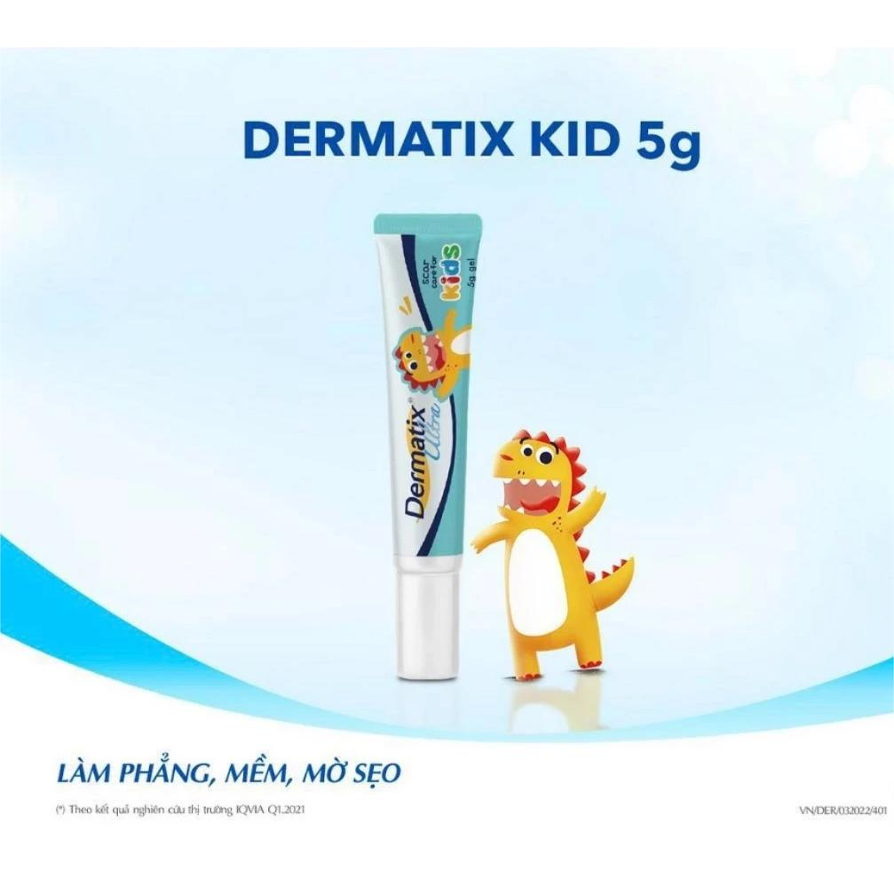 Gel làm mờ sẹo, giảm thâm và làm phẳng sẹo lồi cho bé Dermatix Ultra Kids 5g