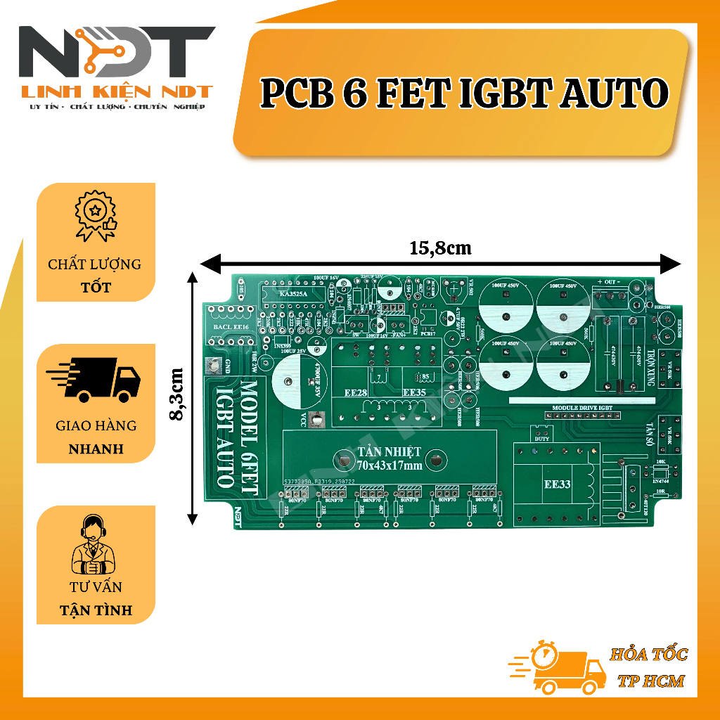 PCB  6 FET IGBT AUTO - Linh Kiện NDT