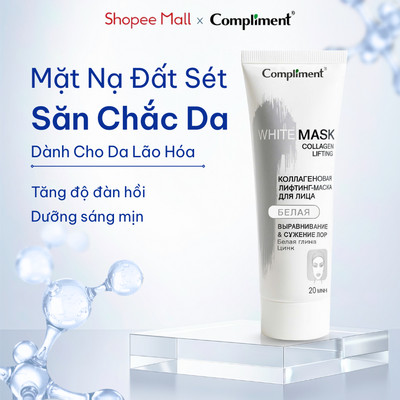 Mặt Nạ Đất Sét Compliment White Mask Sạch Thoáng, Săn Chắc, Tăng Đàn Hồi Cho Da Lão Hóa 80ml