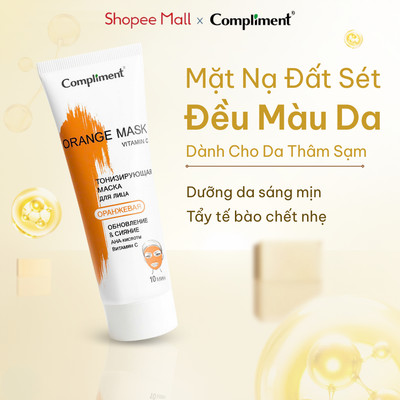 Mặt Nạ Đất Sét Compliment Orange Mask Sạch Mịn Làm Sáng, Mờ Thâm Và Phục Hồi Da Xỉn Màu 80ml Cận Date