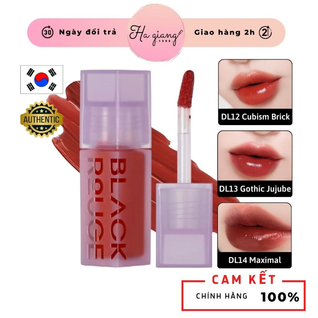 [DL01 - DL14] Son Kem Lì Black Rouge Double Layer Over Velvet Full màu DL12 DL13 DL14