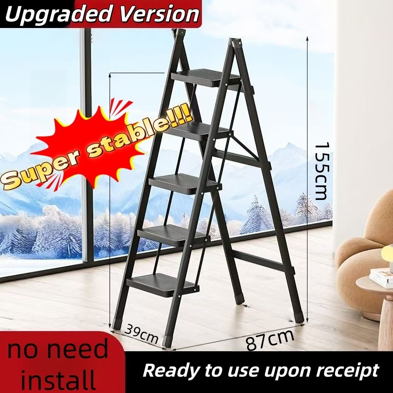 Thang Nhôm Gấp/Thang Gấp Gọn/Thang Nhôm Gấp Gọn 3/5 Bậc Tải Trọng 150kg Thang Kim Loại