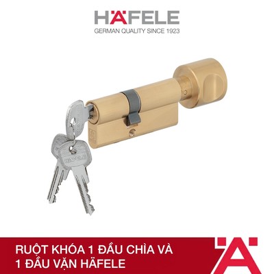 Ruột Khóa Hafele 1 Đầu Chìa, 1 Đầu Vặn 65mm/ 71mm