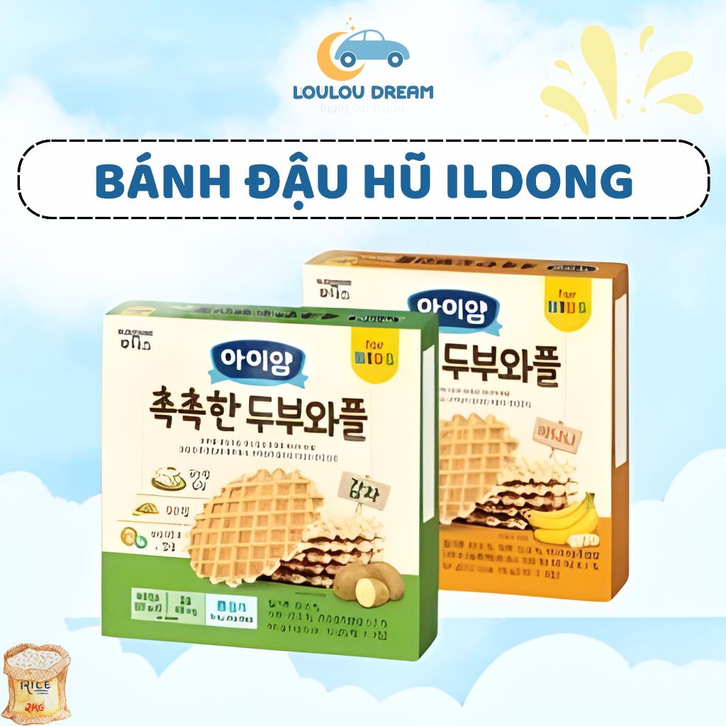 Bánh quế đậu hũ non Ildong Waffle cho bé ăn dặm