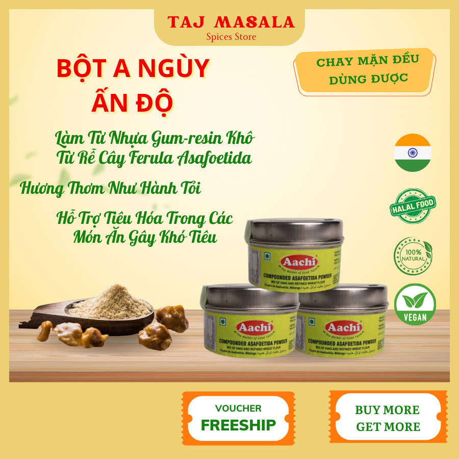 Aachi Compounded Asafoetida Powder- Bột A Ngùy 40gr
