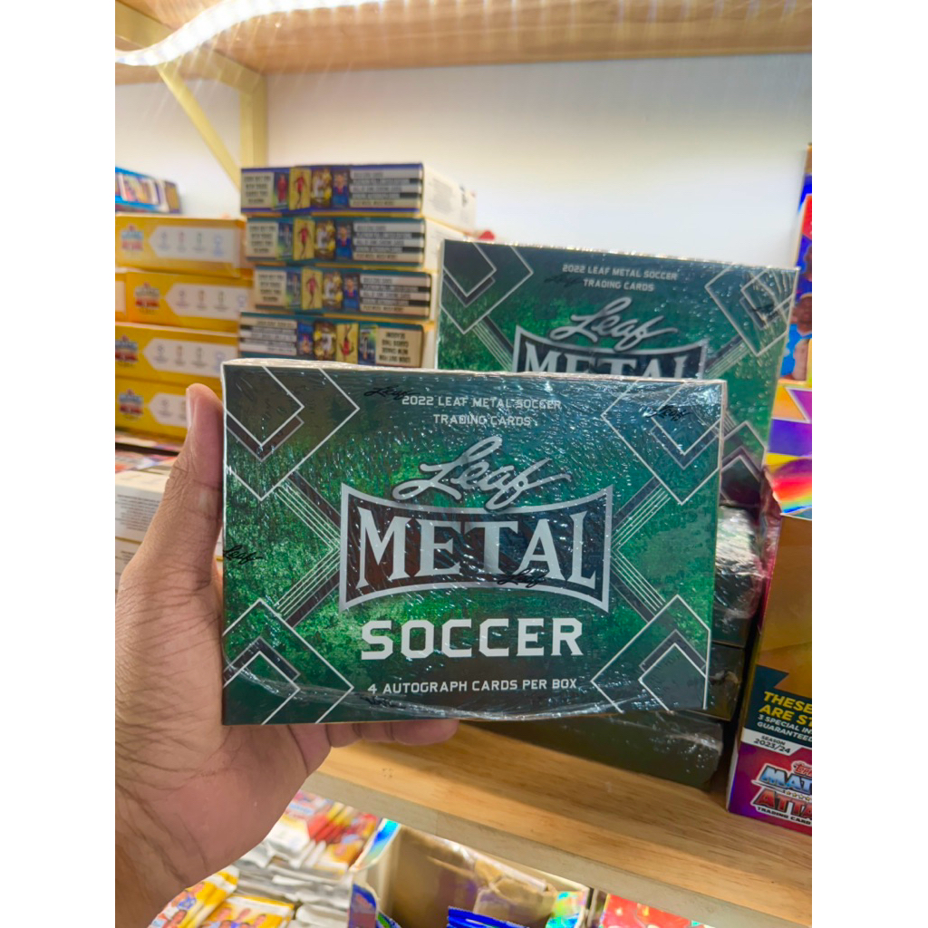 [ Hobby Box Leaf Metal 2022 ] Hộp Thẻ Chữ Kí Cầu Thủ Bóng Đá Chính Hãng Leaf Metal Soccer 2022 ( 4 T