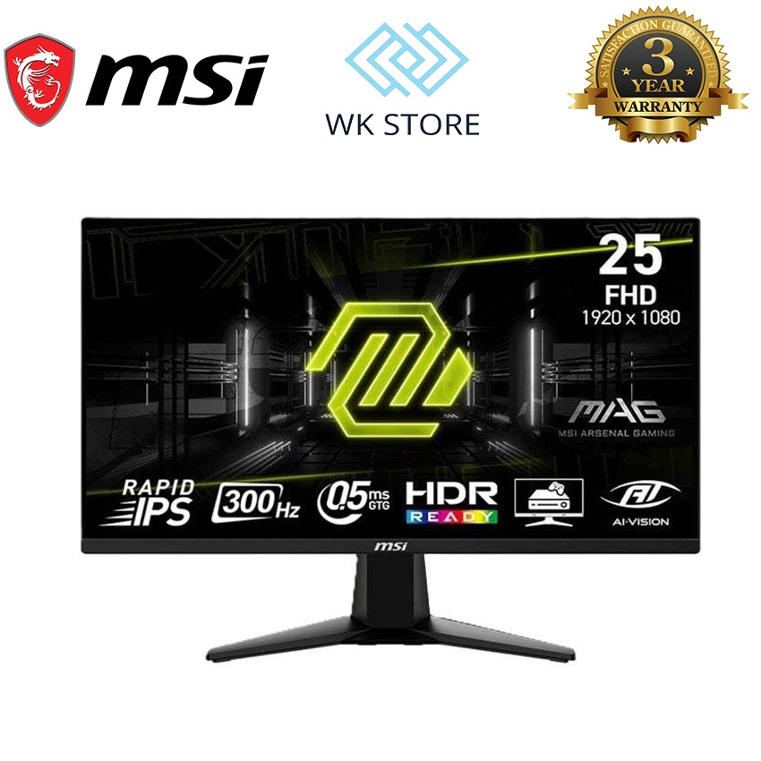 Màn Hình MSI MAG 255XF | 25" FHD IPS 300Hz 0.5ms, Mới BH 36T
