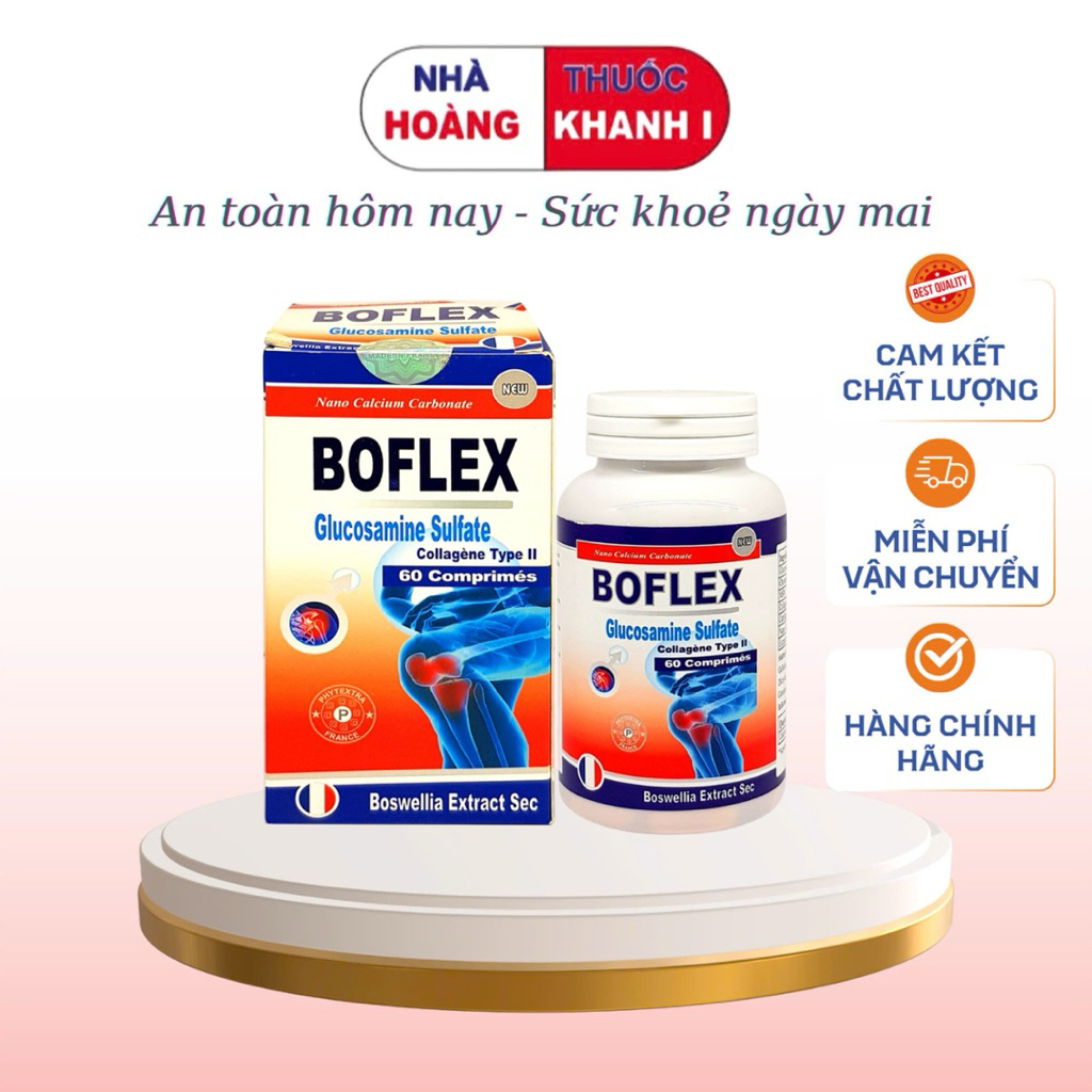 [HÀNG CHÍNH HÃNG] VIÊN UỐNG BỔ XƯƠNG KHỚP BOFLEX HỘP 60 VIÊN [KENPHARMA-PHÁP]