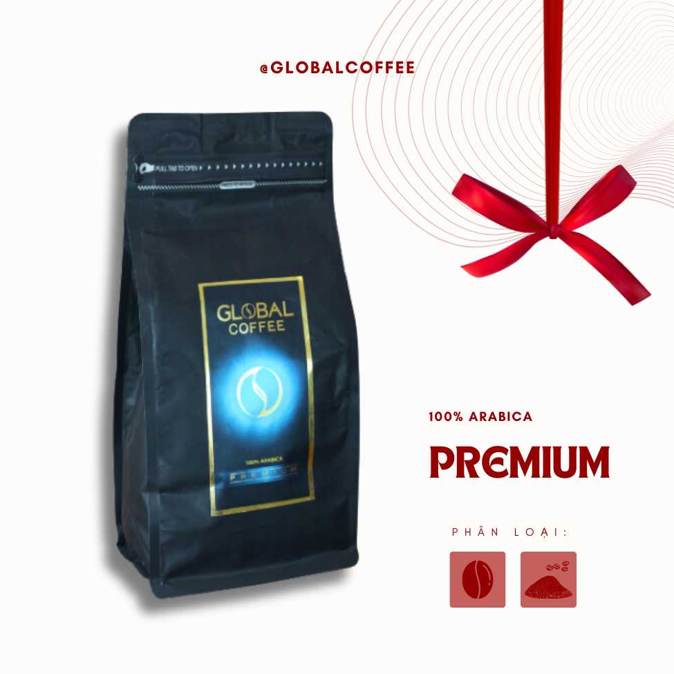 Cà phê rang nguyên chất 100% Arabica nguyên chất - GLOBAL COFFEE PREMIUM 500G
