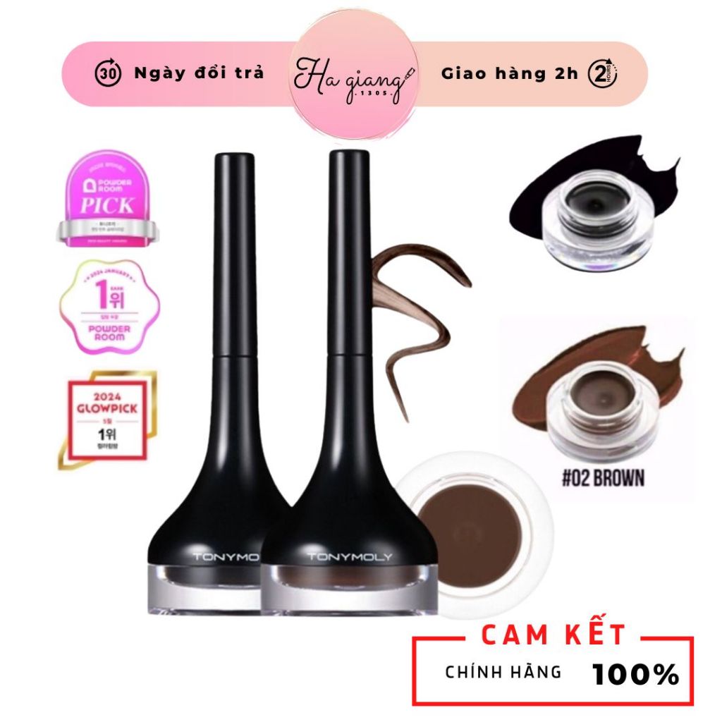 [TONYMOLY] Gel Kẻ Mắt Tony Moly Back Eyeliner Long Brush eyeline tự nhiên, lôi cuốn và ấn tượng
