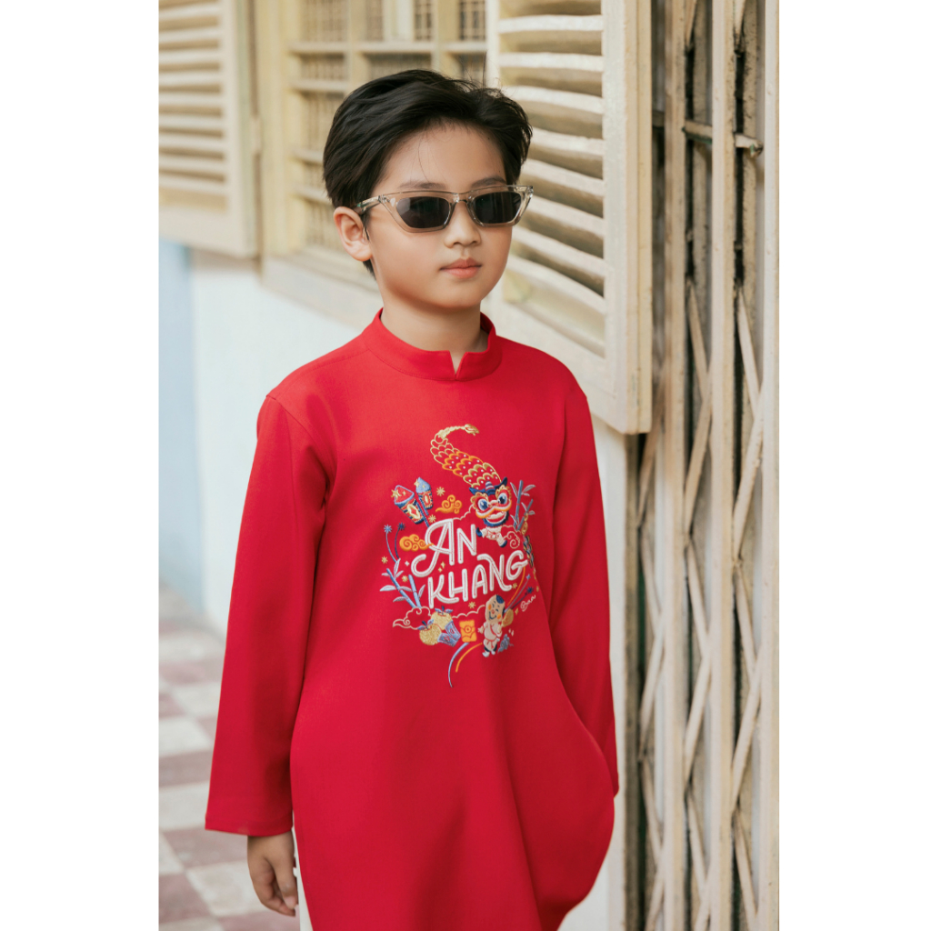 [Tết 2026] Áo dài bé trai, bộ áo dài cao cấp thêu họa tiết mềm mại ( 1 - 10 tuổi ) Baa Baby SE02D