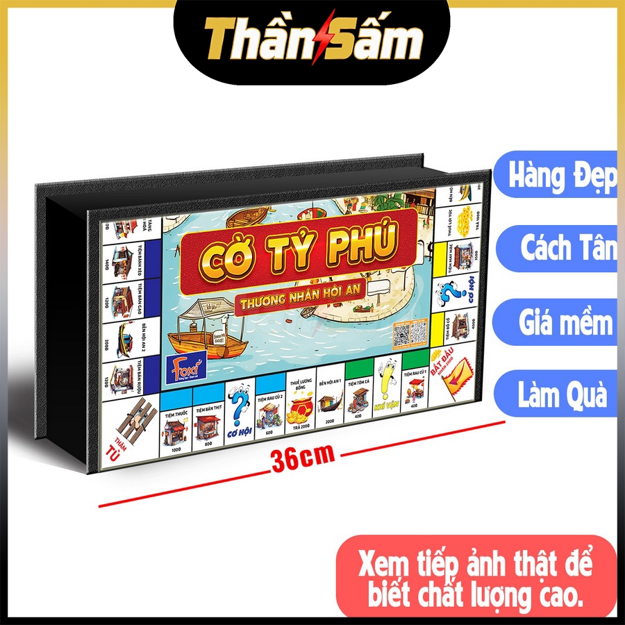 [Foxi] Cờ Tỷ Phú Thương Nhân Hội An Foxi Size Lớn Cờ Tỉ Phú Đồ Chơi Trí Tuệ Trẻ Em Tư Duy