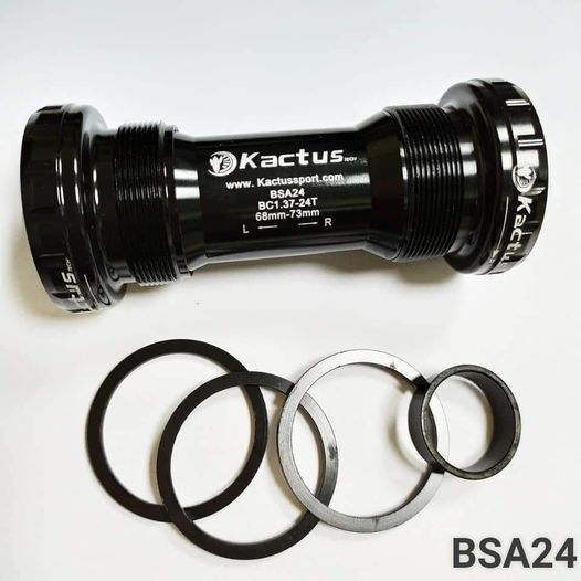 Trục Giữa(BB Kactus) Dòng Vặn Răng cho cốt giò 24mm(BSA24),29mm(BSA Dub),30mm(BSA30) Bạc Đạn Ceramic