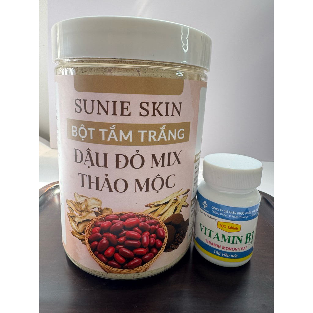 BỘT TẮM TRẮNG ĐẬU ĐỎ MIX THẢO MỘC tặng kèm b1