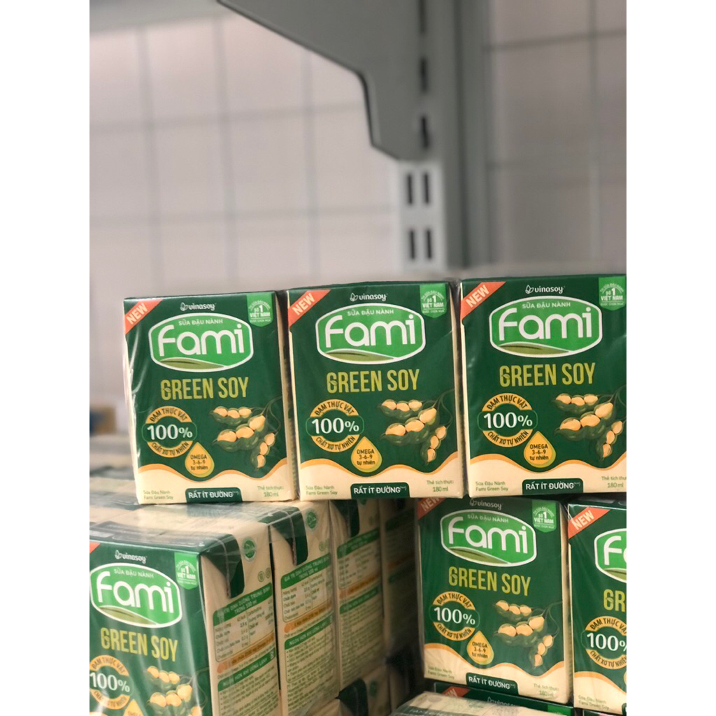 Sữa đậu nành FAMI GREENSOY rất ít đường vỉ 6 hộp