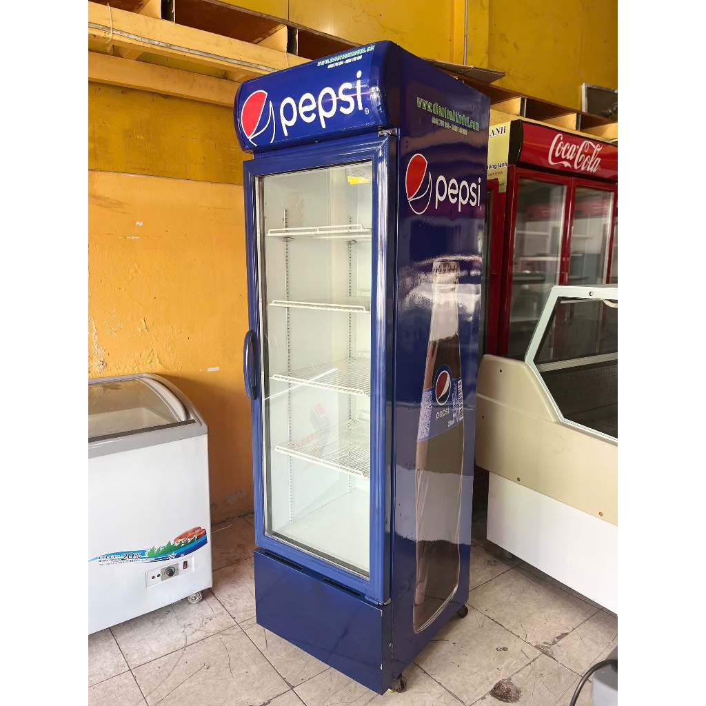 Thanh lý tủ mát 1 cửa hiệu Pepsi dung tích 400 lít - Thái Lan - mới 90%