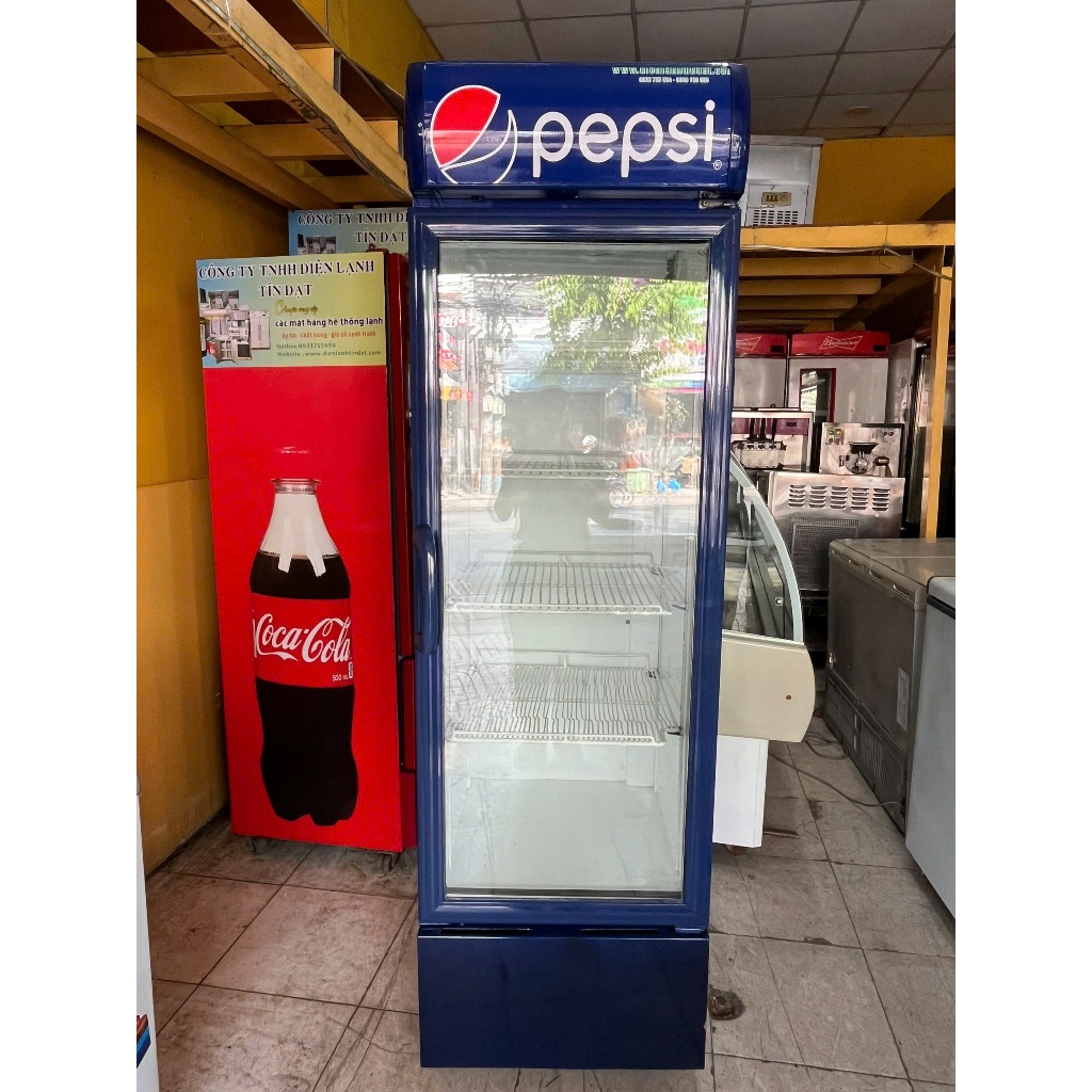 tủ mát pepsi 2 cửa dung tích 400L sản xuất thái lan hàng mới 94%
