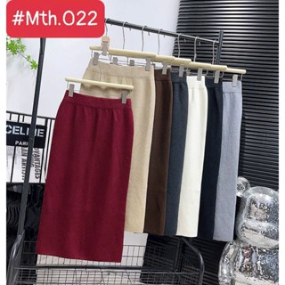  Chân váy len lông thỏ xẻ tà sau dáng dài 75-90cm cạp chun co giãn QC Lumii by TRANG CHAVI 