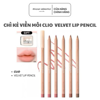   Clio  Chì Kẻ Viền Môi Clio Velvet Lip Pencil Kèm Gọt Bút Màu 1 - 6 