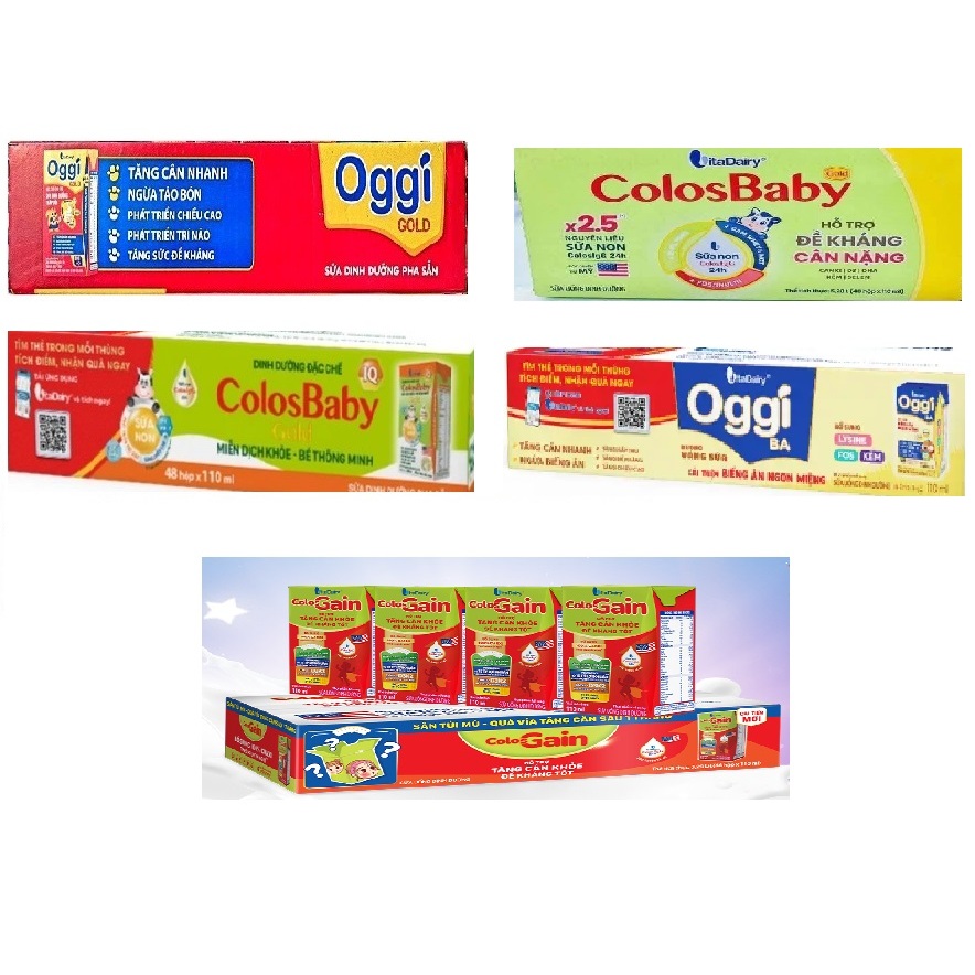 THÙNG 48 HỘP PHA SẴN VITADAIRY COLOSBABY/COLOS GAIN/OGGI 110ML