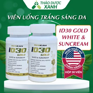 [Combo 2 Hộp] Viên Uống ID30 Trắng Sáng Da PETYFAN ID 30 Gold White & Suncream Chống Nắng Giảm Nám Chống Lão Hóa