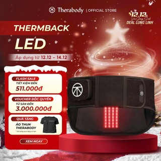  THERABODY Máy Massage Đai Đeo Lưng ThermBack LED 4n1| Giảm căng cơ với Nhiệt & Rung | Tia Hồng Ngoại_Bảo Hành 12 Tháng 