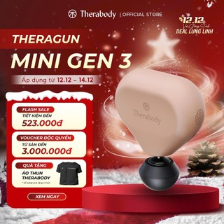  THERABODY Máy Massage Cổ Vai Gáy Cầm Tay Theragun Mini GEN 3 | Pin 180P | Chứng Nhận FDA Hoa Kỳ_ BH chính hãng 12 tháng 