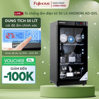  Tủ chống ẩm máy ảnh 50 lít Andbon AD-50C Tủ hút ẩm ống kính máy ảnh điện tử 50l ba ngăn tiết kiệm điện 