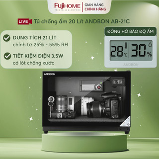  Tủ chống ẩm máy ảnh 20 lít Andbon AB-21C hộp hút chống ẩm đựng máy ảnh 20l đồng hồ LED giá rẻ tiết kiệm điện 